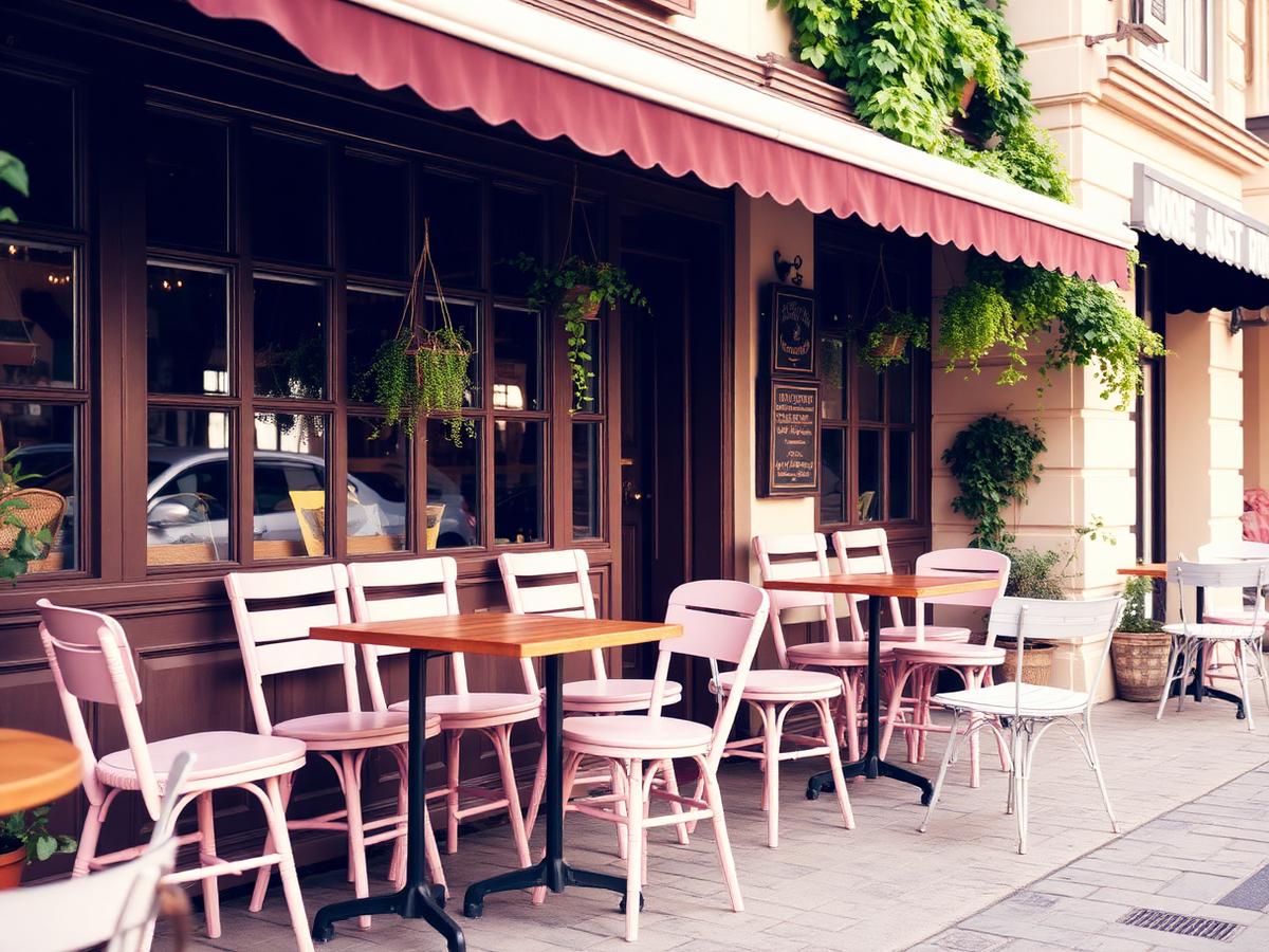 Mairu Bistro pastel outdoor patio
